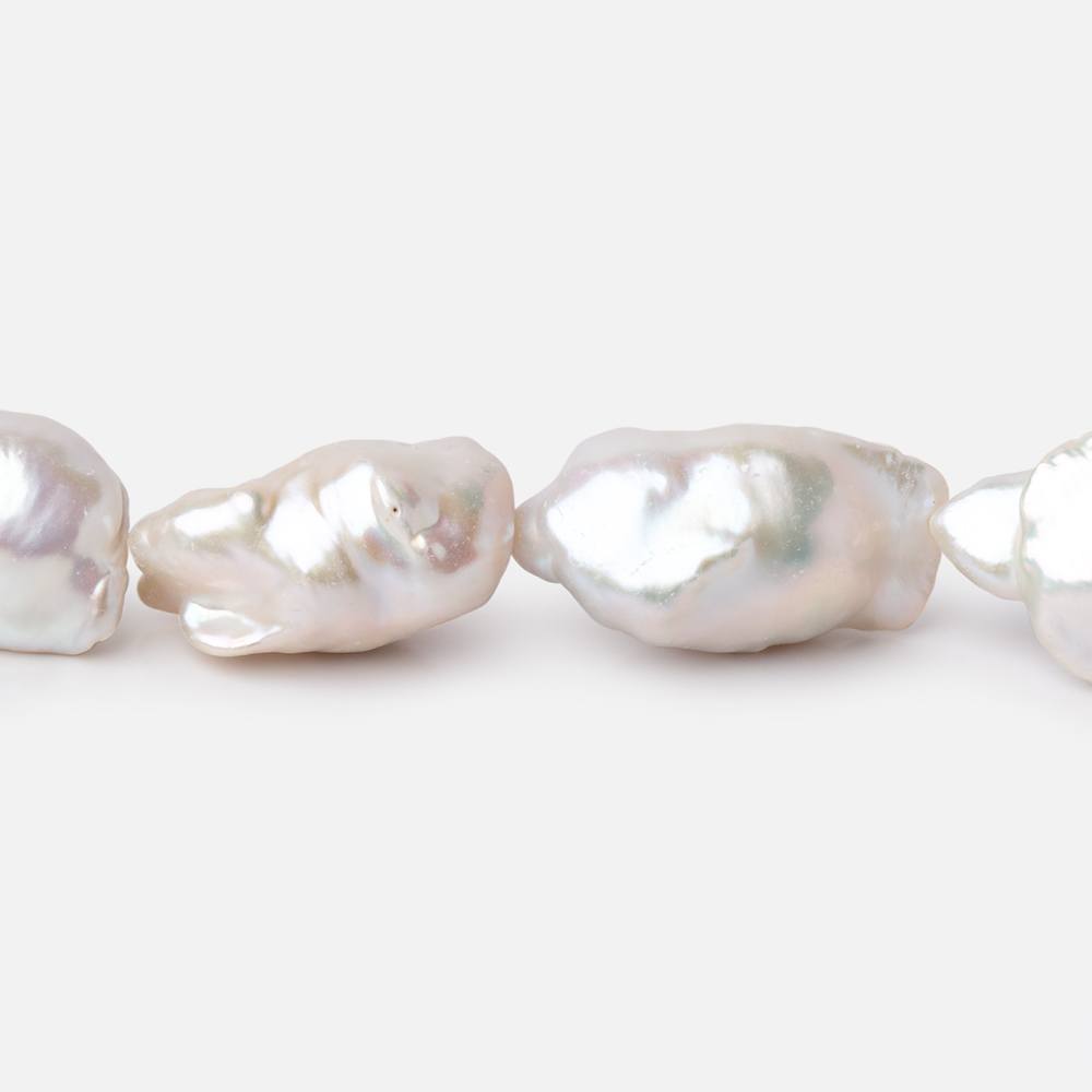 14-21mm Off White Ultra Baroque Freshwater Pearls 16 inch 16 Beads AA