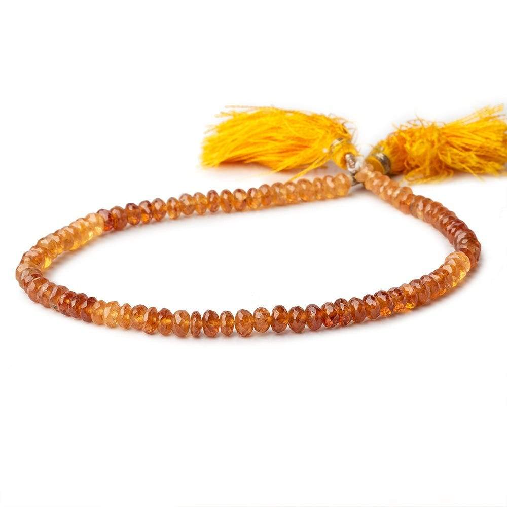 4.5mm Spessartite Garnet Faceted Rondelle Beads 8 inch 65 pieces A