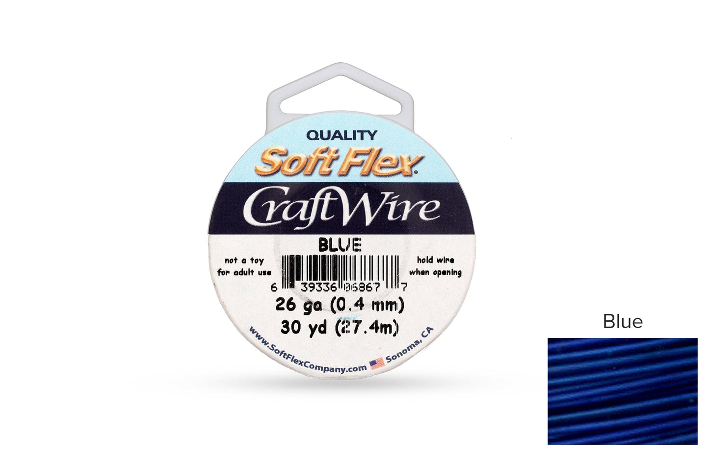 Craft Wire Soft Flex 26 Gauge Blue - 1 spool