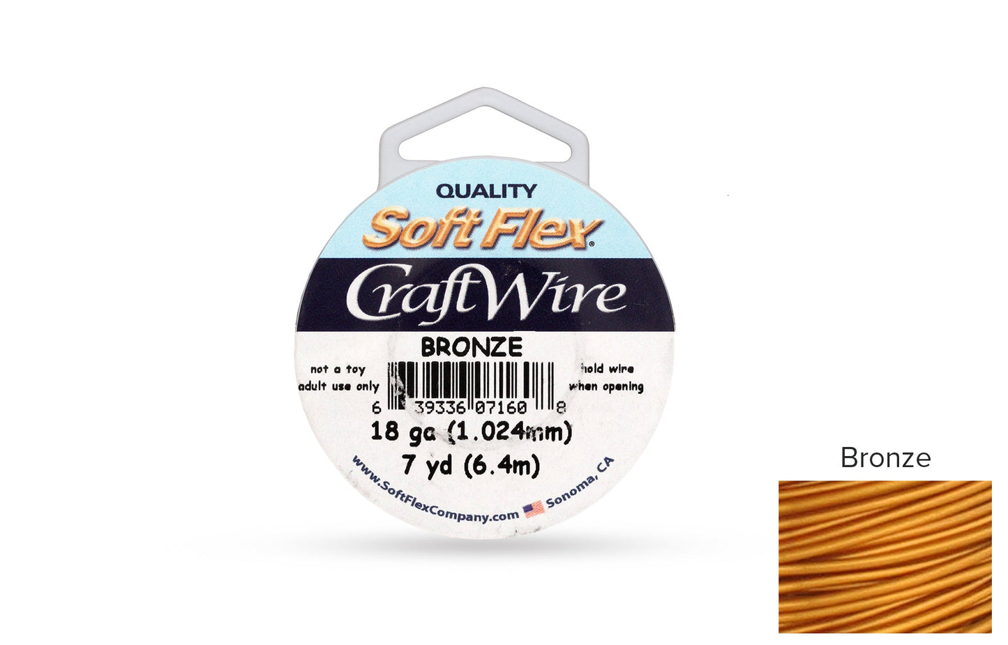 Craft Wire Soft Flex 18 Gauge Bronze - 1spool