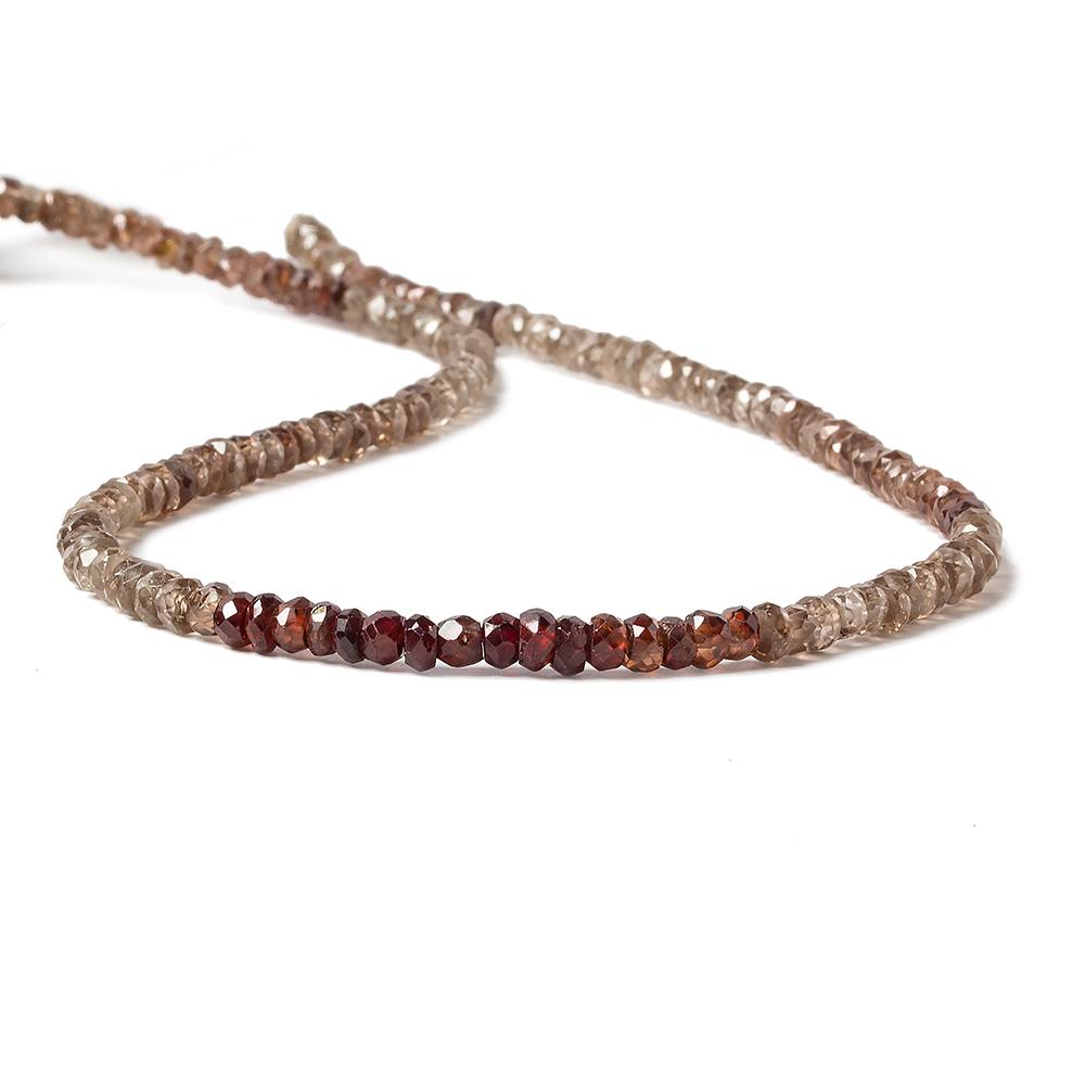 4mm Multi Color Zircon Faceted Rondelle Beads 12 inch 155 pieces