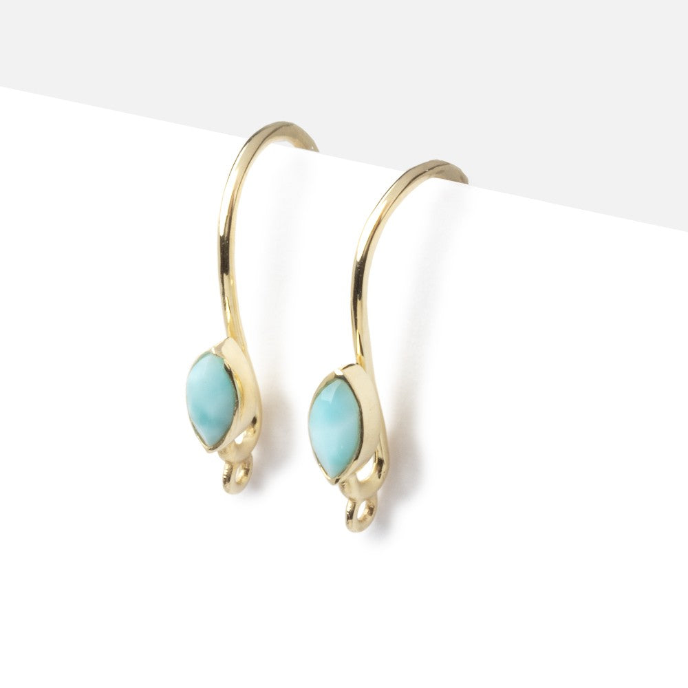 Vermeil Larimar Marquise Earwire Set of 2 pieces