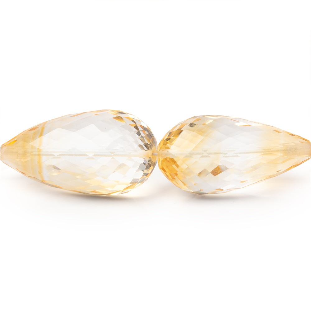 23x8-25x13mm Citrine Faceted Tear Drops 8 inch 8 Beads AA