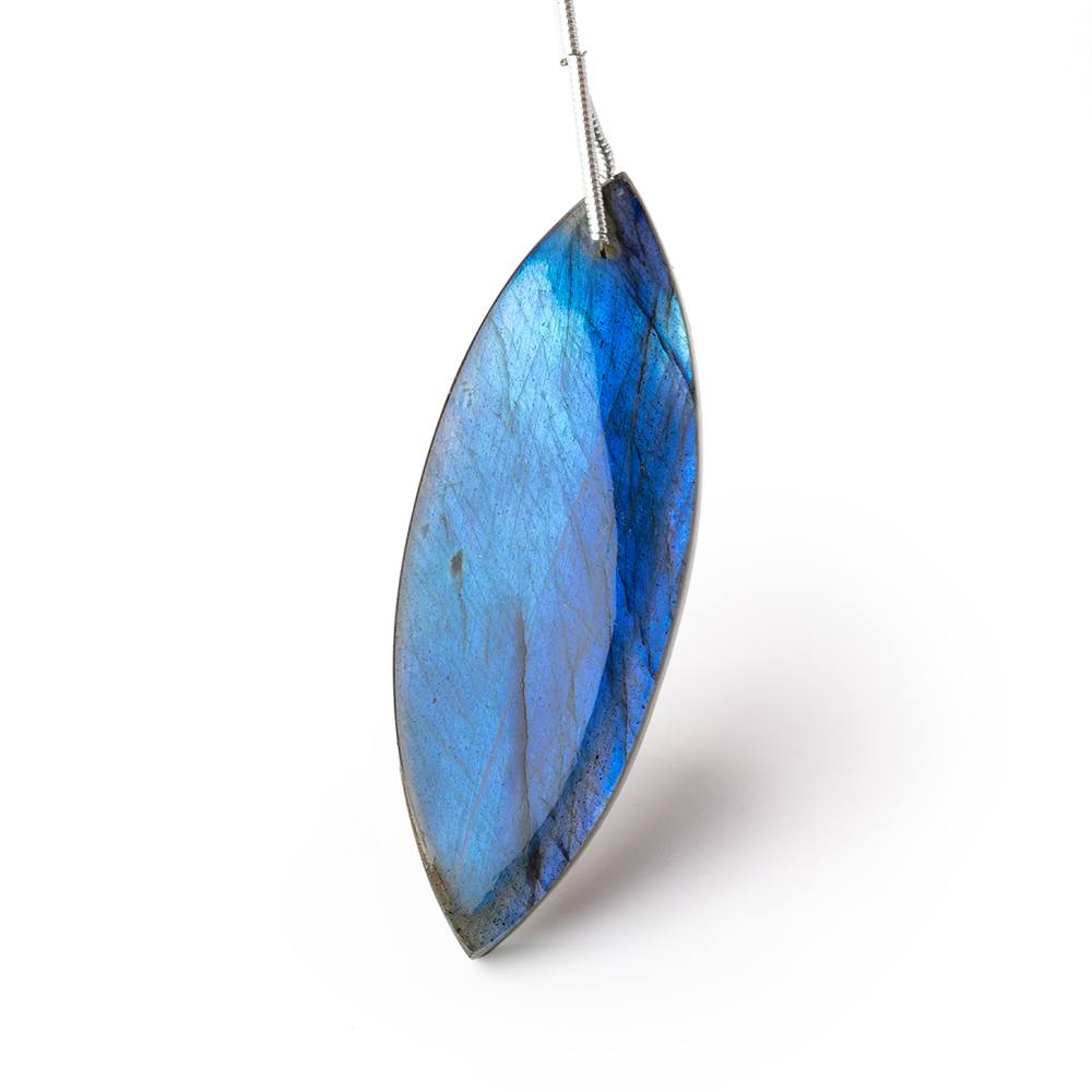 51.5x18x7mm Labradorite Plain Marquise Pendant 1 AAA Focal