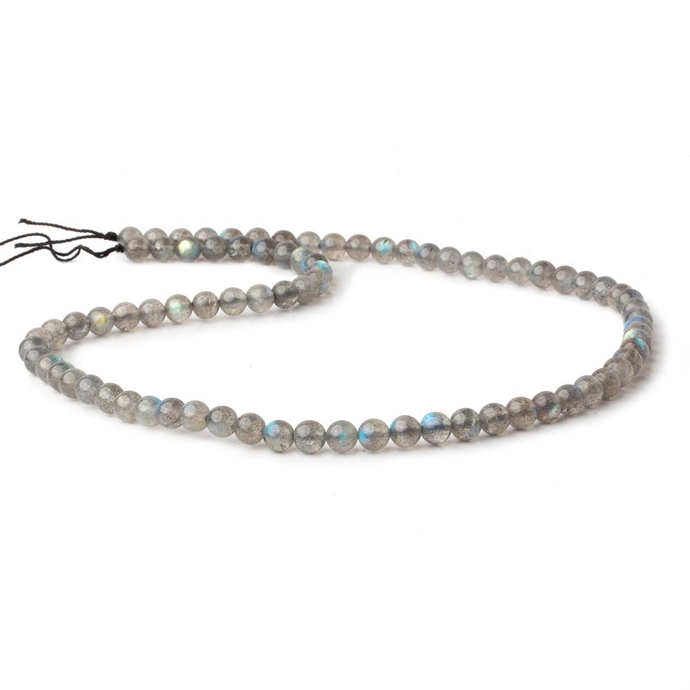 5mm Labradorite plain round beads 16 inch 80 pieces AA