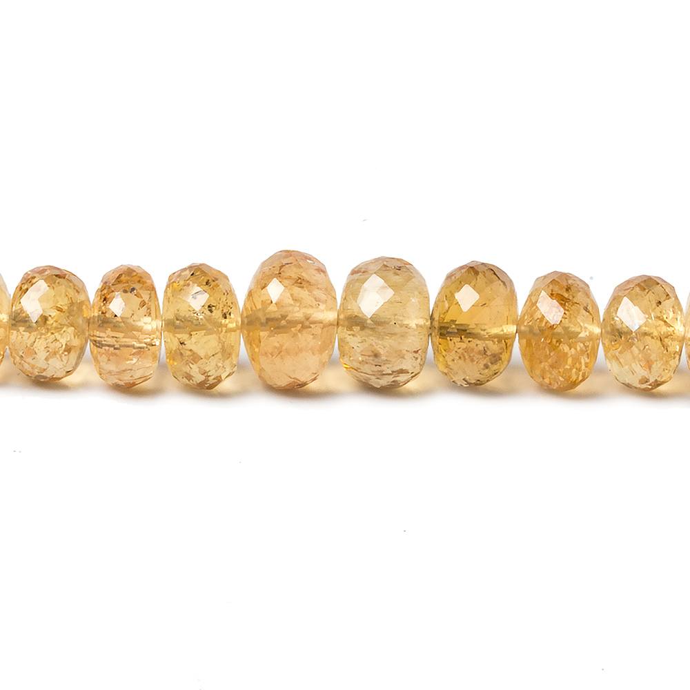6.5-9mm Imperial Topaz Faceted Rondelle Beads 16 inch 84 pieces