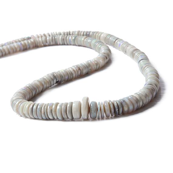 6-11mm Australia Opal plain rondelle beads 18 inch 130 A grade