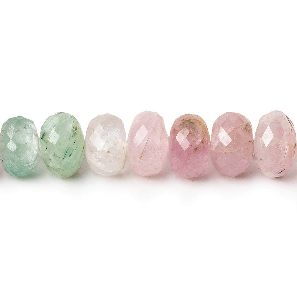 6-9mm Multi-color Afghani Tourmaline Faceted Rondelle Beads 16.5 inch 93 pcs