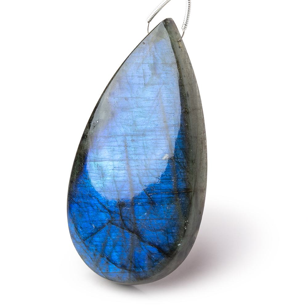 61x32x10mm Labradorite Plain Pear Pendant 1 AAA Focal