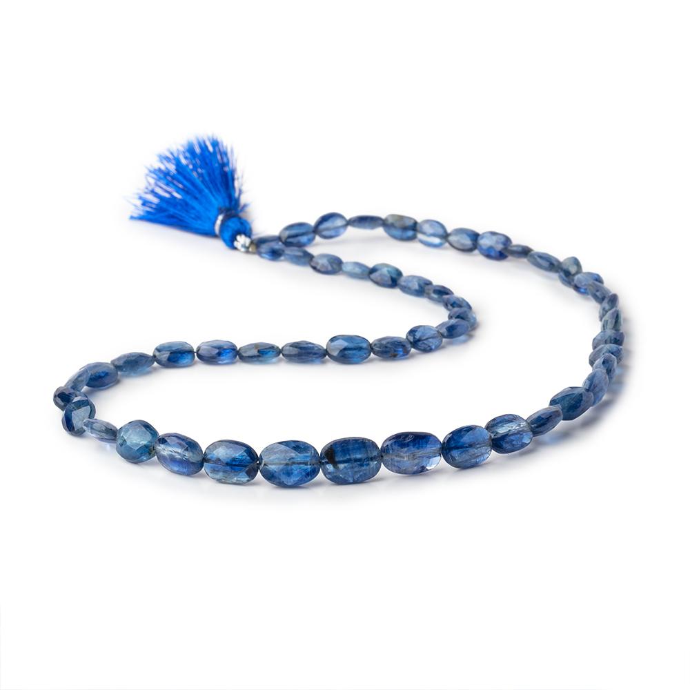 6x4-11x9mm Kyanite Faceted Oval Nugget Beads 16 inch 52 pieces