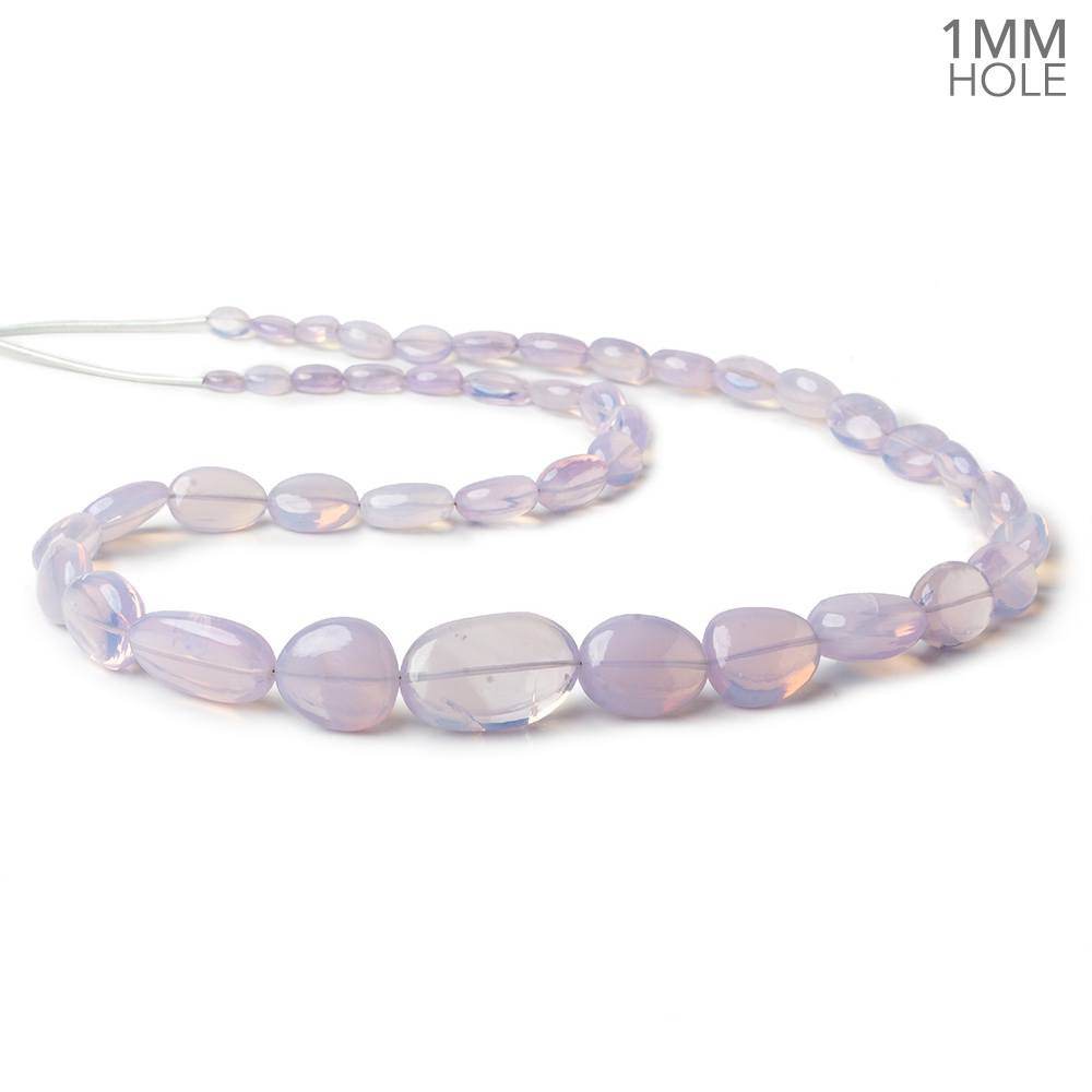 Lavender Opal straight drilled plain nuggets 19 inch 43 beads AA large hole