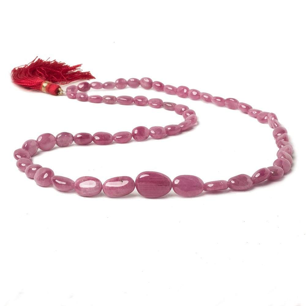 6x5-14x10mm Burmese Ruby plain nugget beads 19.5 inch 59 pieces