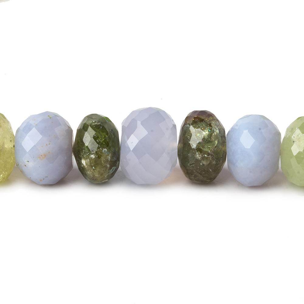 7-12mm Multi-gemstone Faceted Rondelle Beads 16 inch 67 pieces