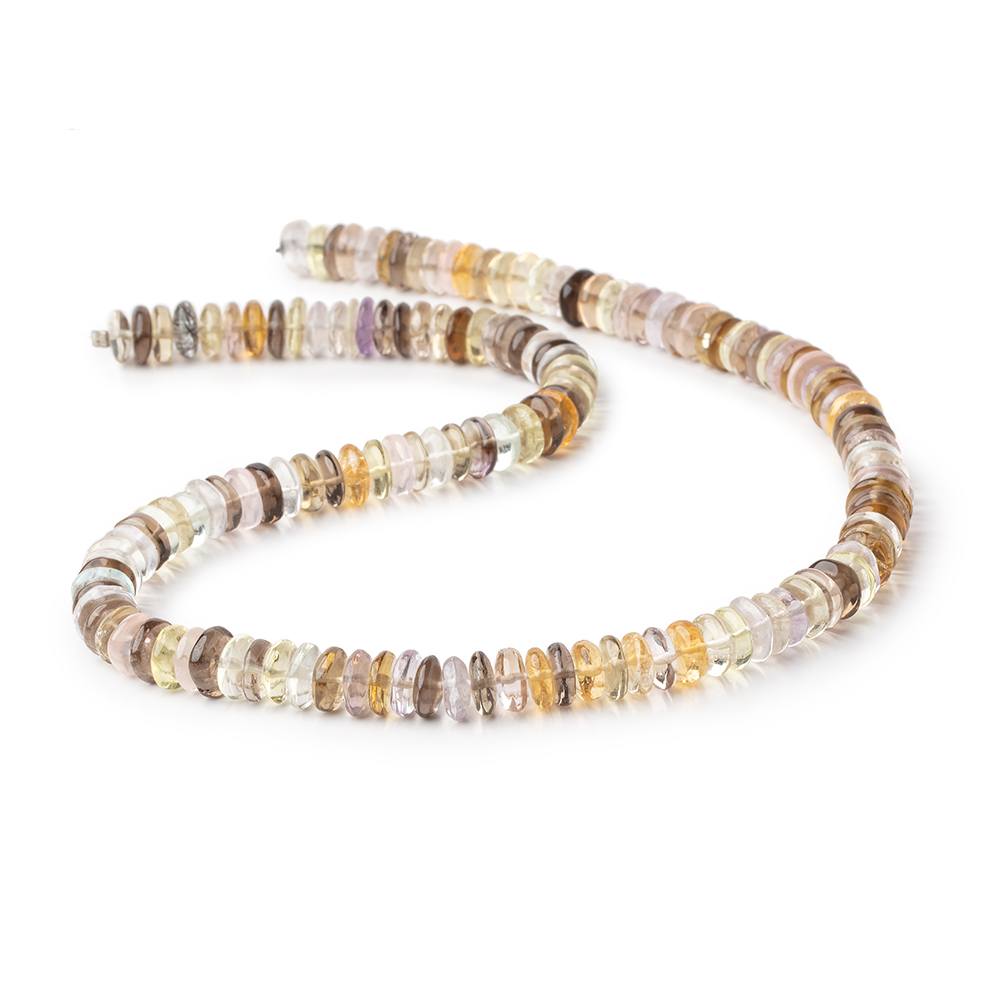 7.5mm Multi Gemstone Plain Rondelle Beads 16 inch 145 pieces