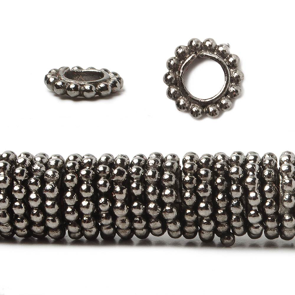 7mm Daisy Spacers with 3.5mm Large Hole 8 inch 145 Beads