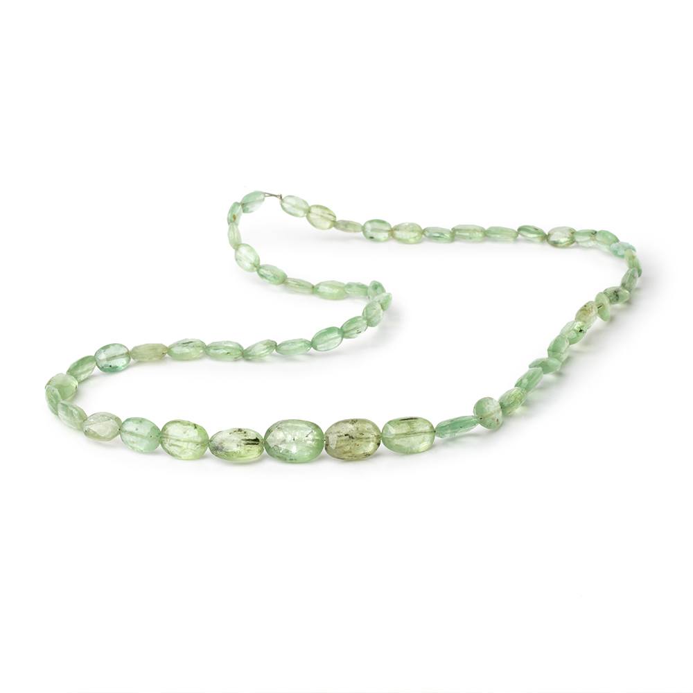 7x5-11x8mm Green Kyanite Faceted Oval Beads 16 inch 47 pieces