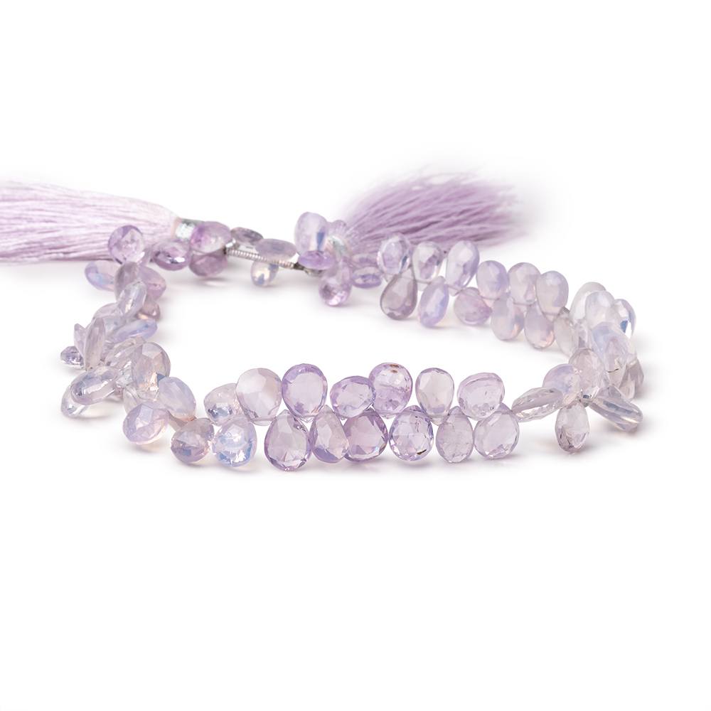 7x5-8x6mm Lilac Scapolite Faceted Pear Beads 9 inch 80 pieces