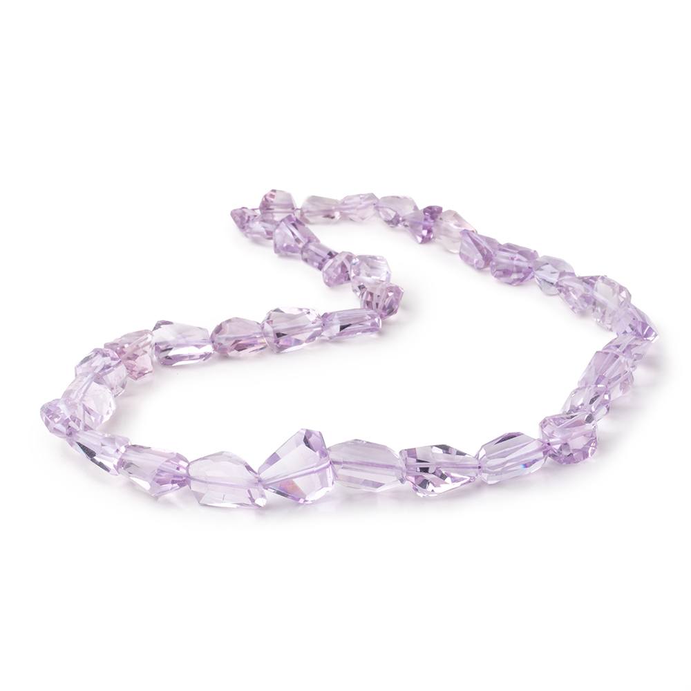 Pink Amethyst Faceted Nugget Beads 17 inch 35 pieces