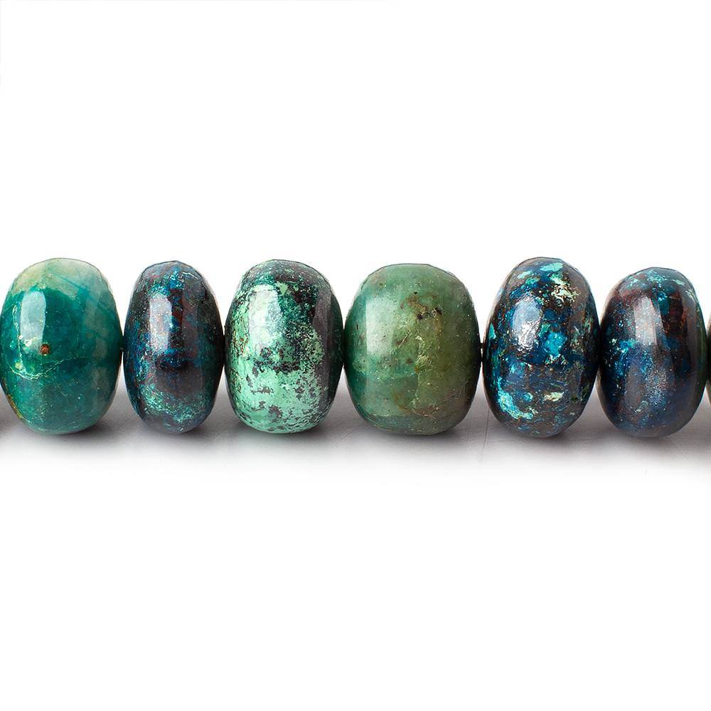 8.5-9mm Chrysocolla Plain Rondelle Beads 16 inch 61 pieces AA grade