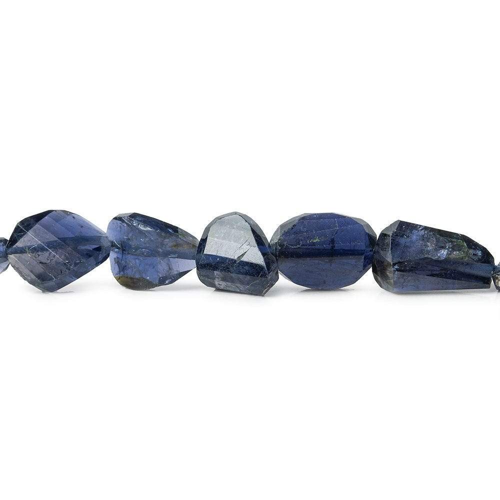 8x7-14x5mm Iolite Half Moon Barrel Faceted Beads 8.5 inch 22 pieces A