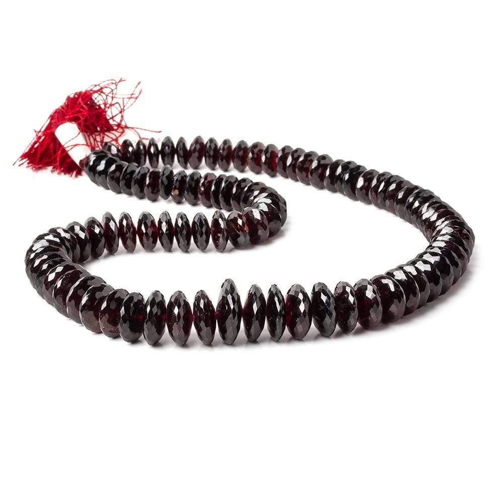 9-15mm Bohemia Garnet German Faceted Rondelle Beads 16 inch 92 pieces AAA