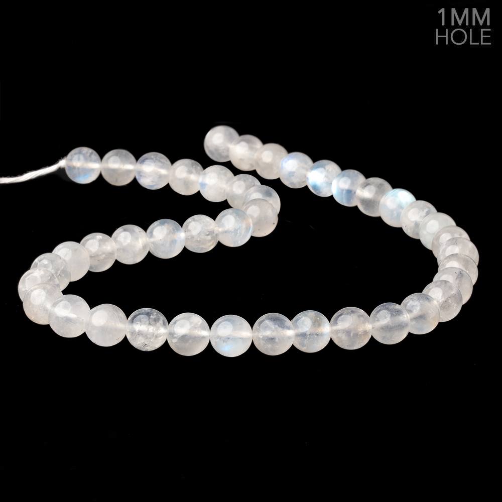 9mm Rainbow Moonstone Plain Round Beads 15 inch 42 pieces 1mm Hole