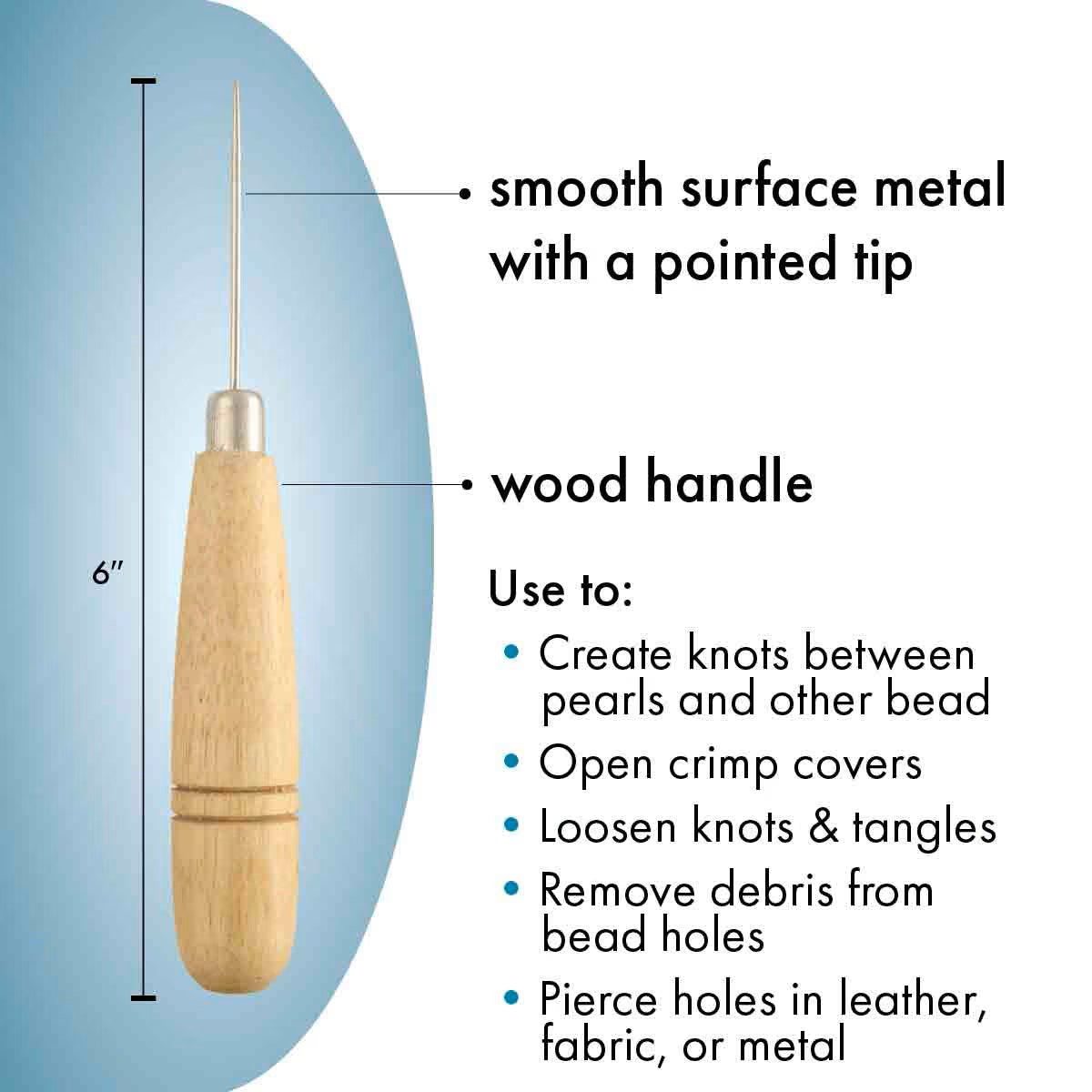 Beadsmith Awl with Wooden Handle