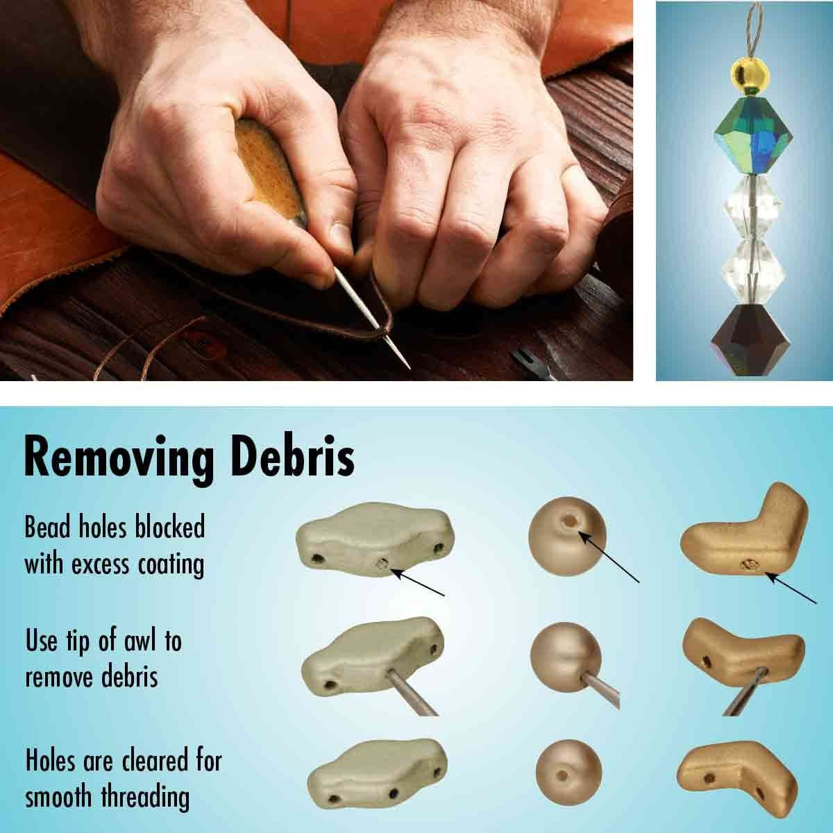 Beadsmith Awl with Wooden Handle