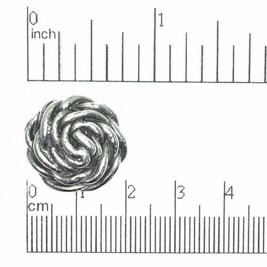 19mm Spiral Cord Button - Made of Pewter - Made in the USA - BTN19