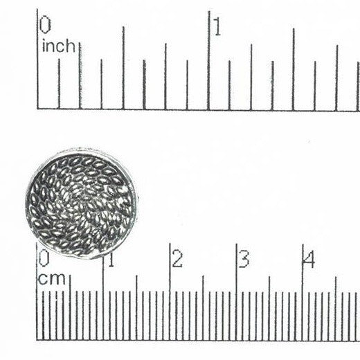 16.5mm Seed Cluster Button - Made of Pewter - Made in the USA - BTN23