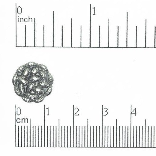 14mm Rope Knot Cluster Button - Made of plated pewter - Sold individually - BTN36