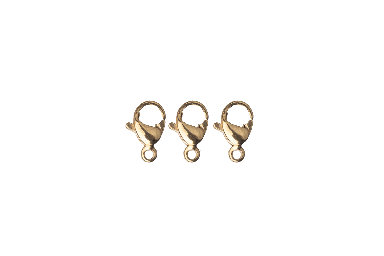 Lobster Claw Clasp Size XS - Available In Waterproof Gold - Measures 9mm x 5mm - Made From Stainless Steel - Sold Individually - C101SS/G.