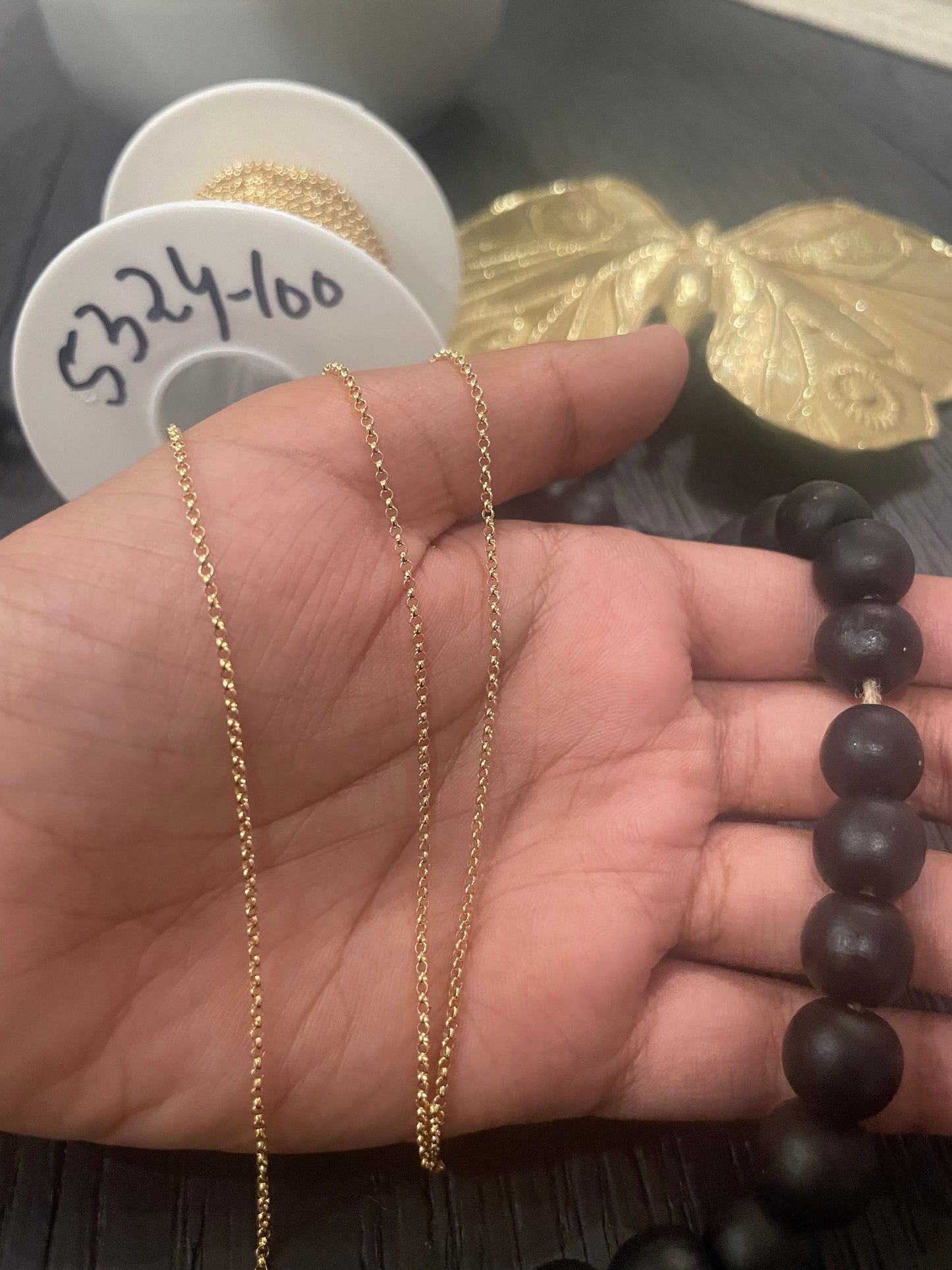 14Kt Gold Filled 1.2mm Heavy Rolo Chain - 100ft