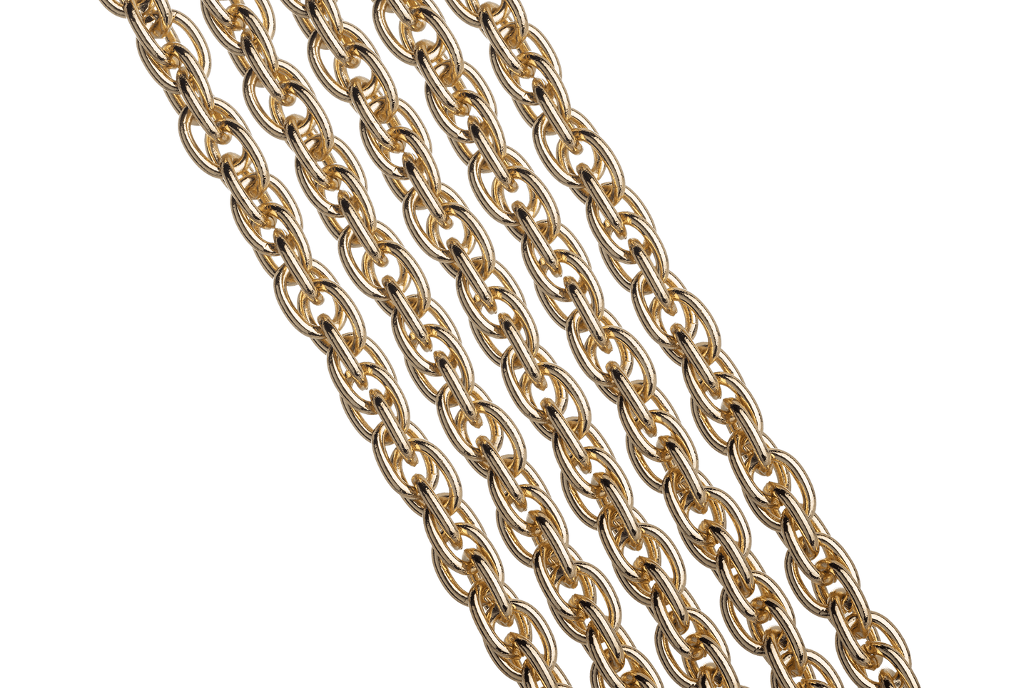 5mm French Byzantine Rope Chain - 18k Gold Plating - Sold by the Foot - CH-816
