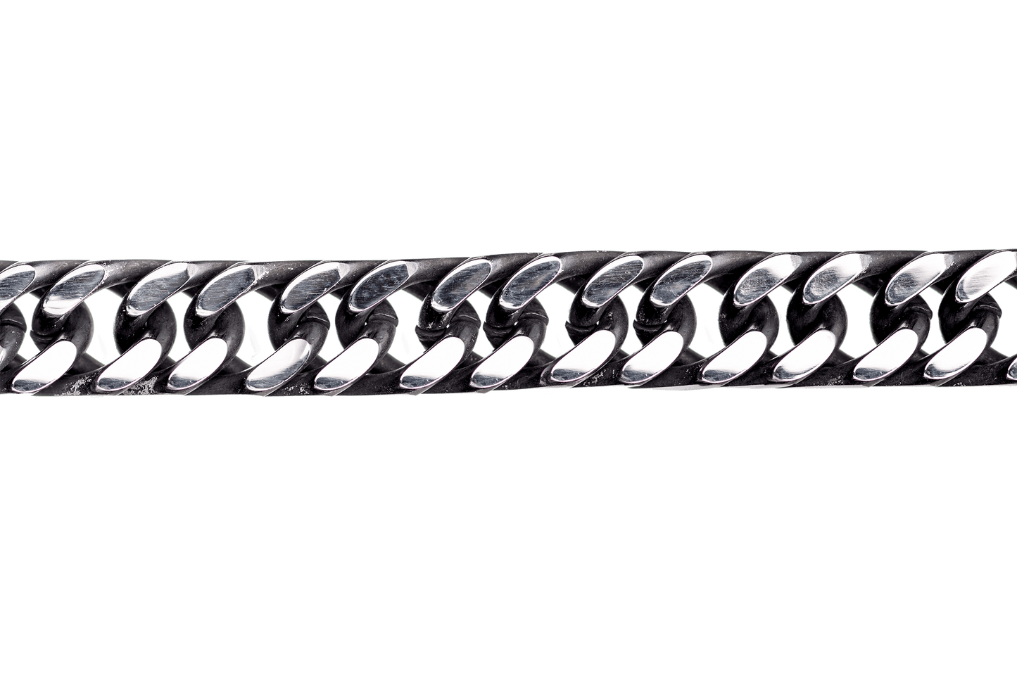 Two-Tone Curb Chain 6.8mm Diamond Cut sold by the Foot - CH 118SS