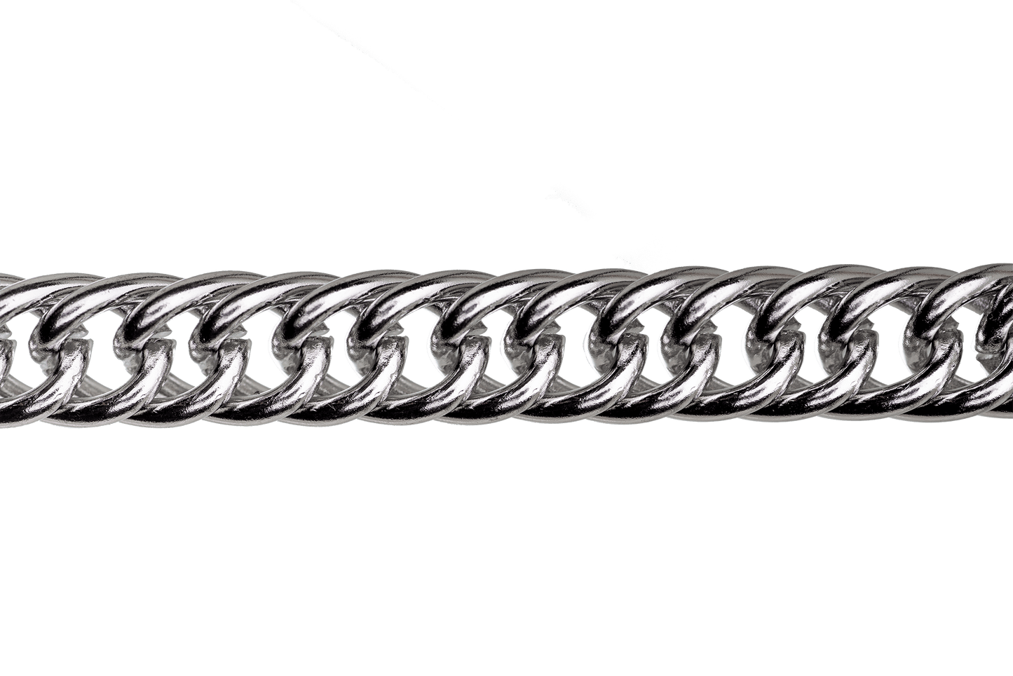 11.8mm x 7.8mm Double Link Curb Chain - Made of Stainless Steel - Sold by the foot - Ch-119SS