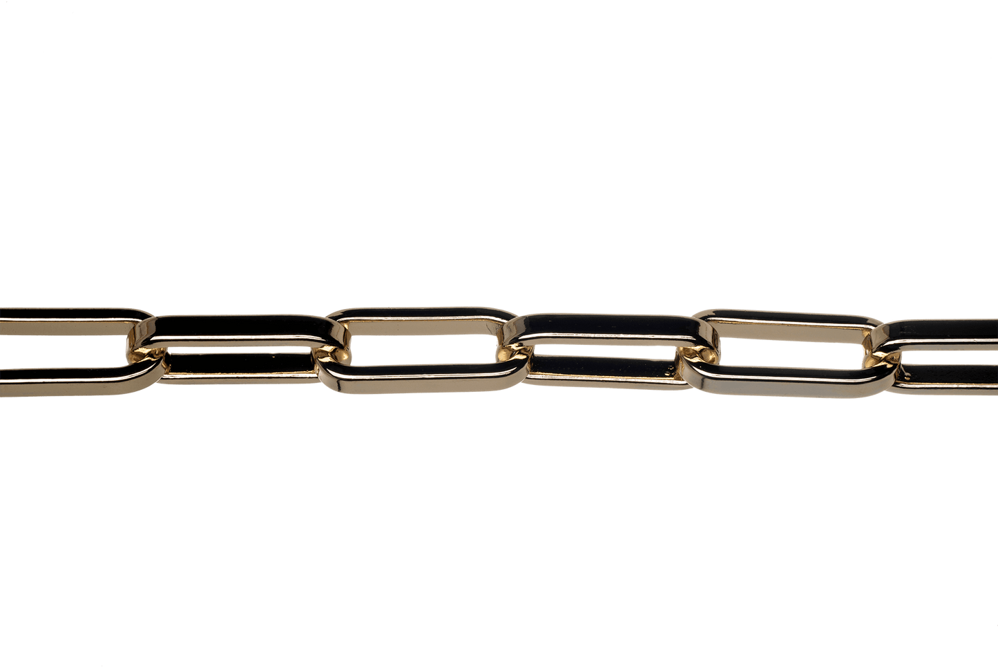 28mm x 10.7mm XL Paperclip Chain - Made of plated aluminum - Sold by the foot - Ch-940