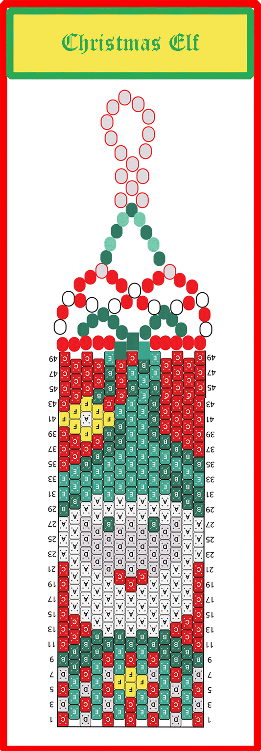 15/o Bookmark Pattern - Christmas Elf