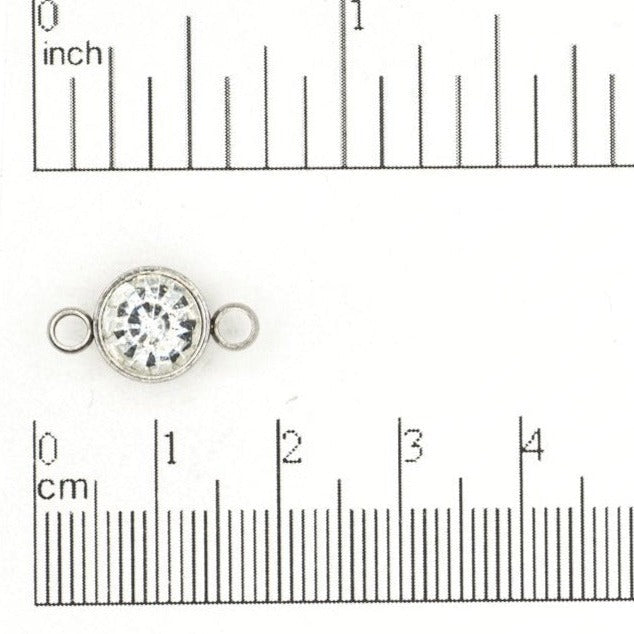 Permanent Jewelry Gold Connectors with CZ Crystals 10mm available in Silver & Gold sold Individually - CONN10SS