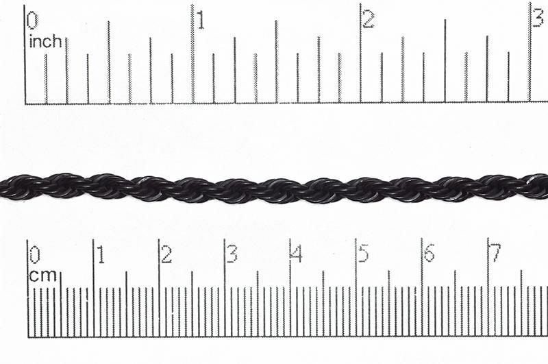 3.8mm Classic Rope Chain - Made of Brass - Sold by the Foot - Ch-862