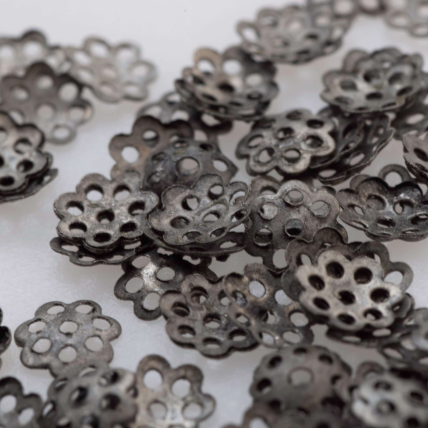 5.5mm Perforated Bead Cap - Made from Brass - Available in 5 Finishes - Sold Individually - BC300