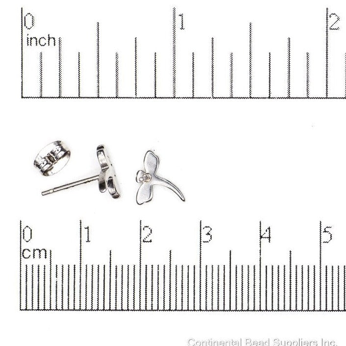 8.5mm Dragonfly Post Ear Wire Earring w/ Earnut - 316 Stainless Steel - Sold Individually - EW21SS