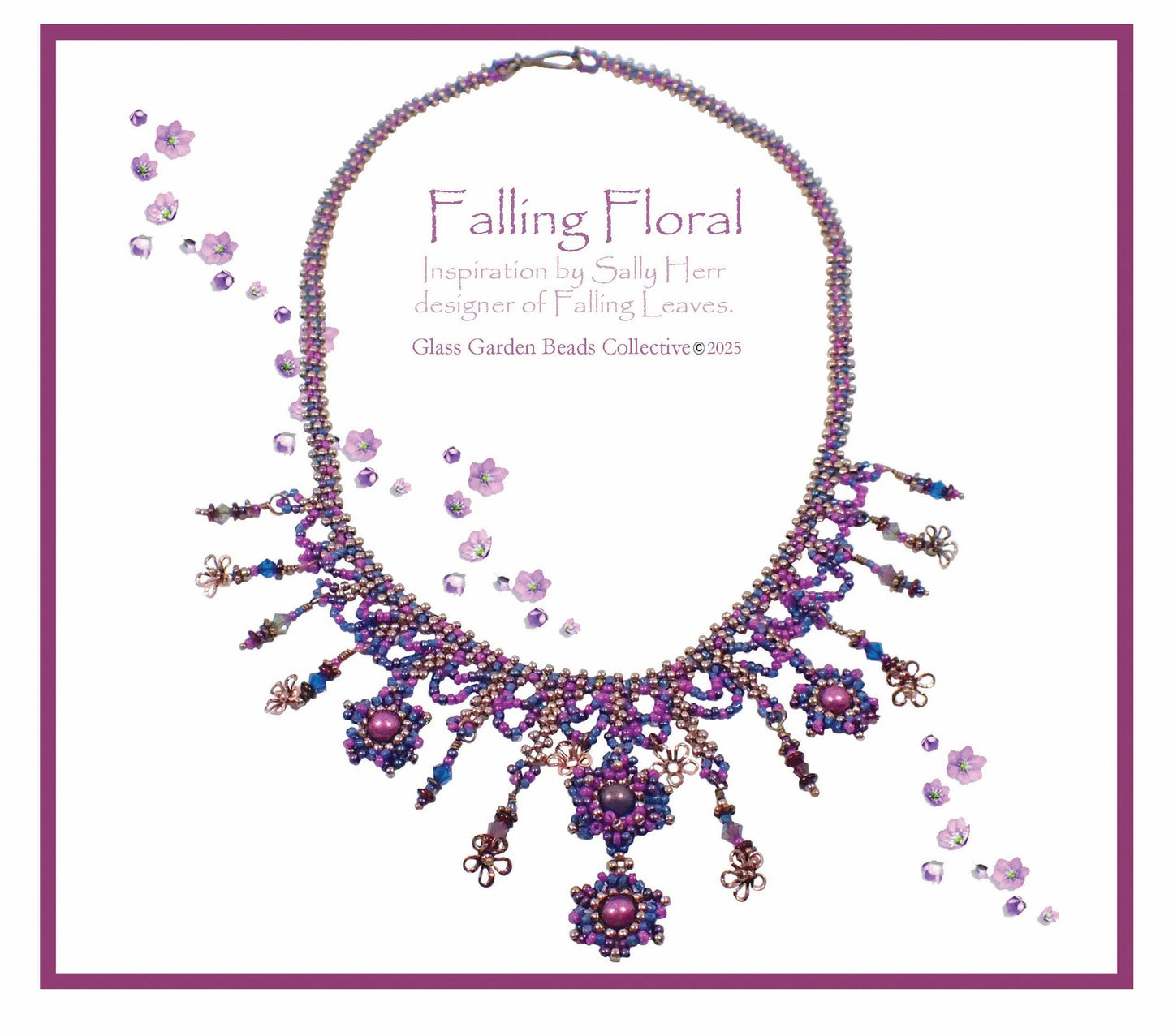 Falling Floral Necklace Digital Directions