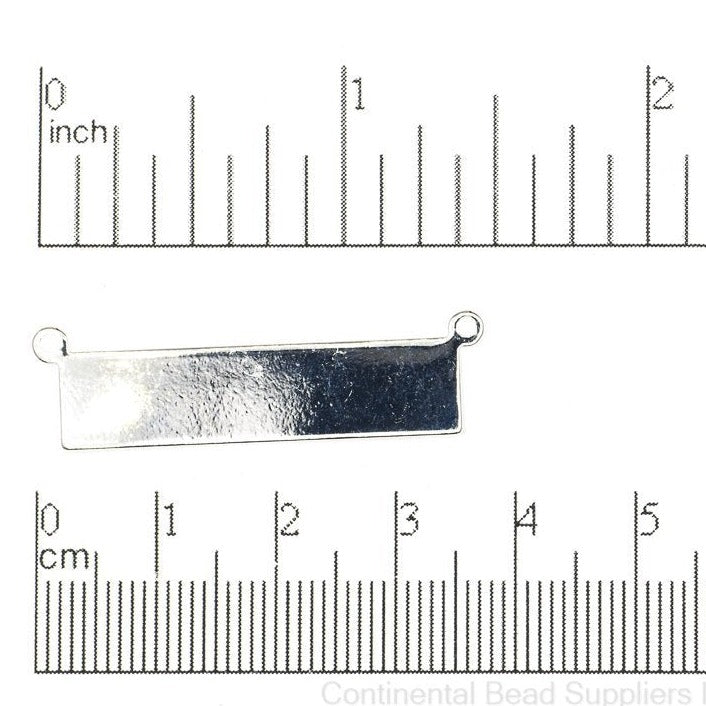33.5mm x 8.25mm Stampable Plate Charm - Made of Plated Brass - Sold Individually - K136
