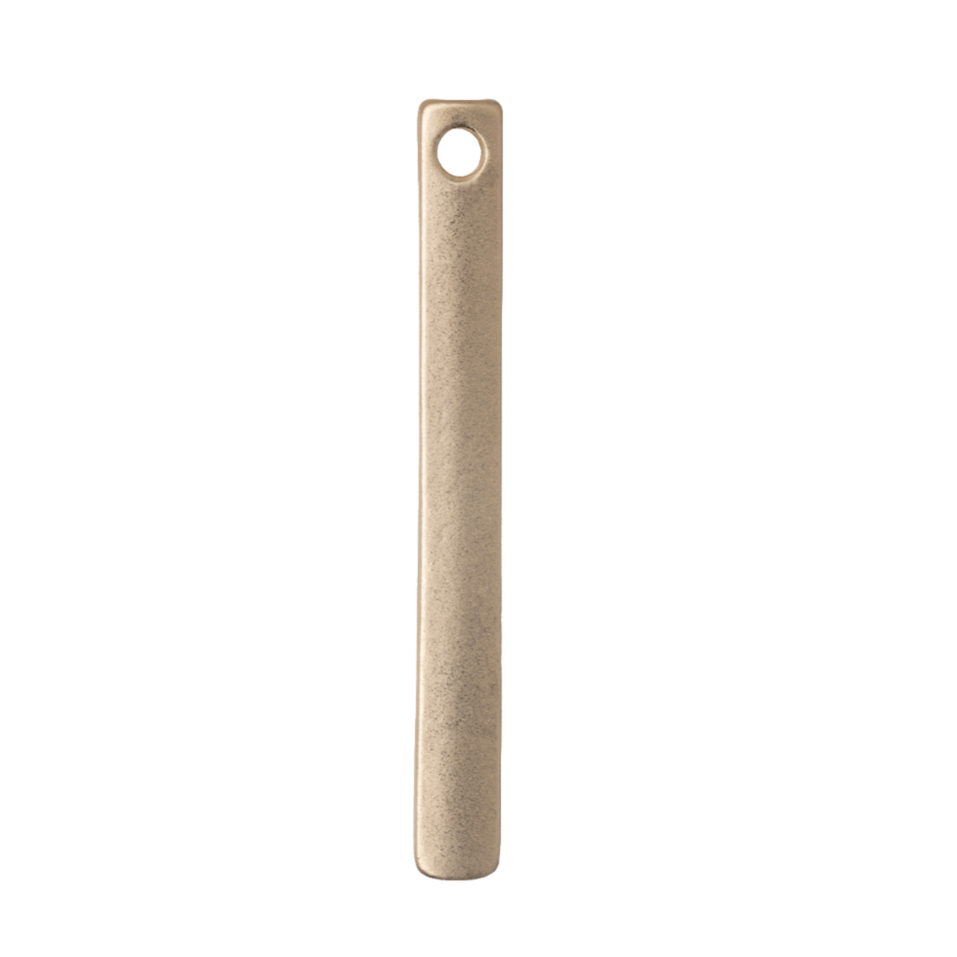 32mm x 4mm Bar Pendant Charm - Made of Pewter - Satin Rhodium Silver and Satin Hamilton Gold - Sold by the Piece - K20