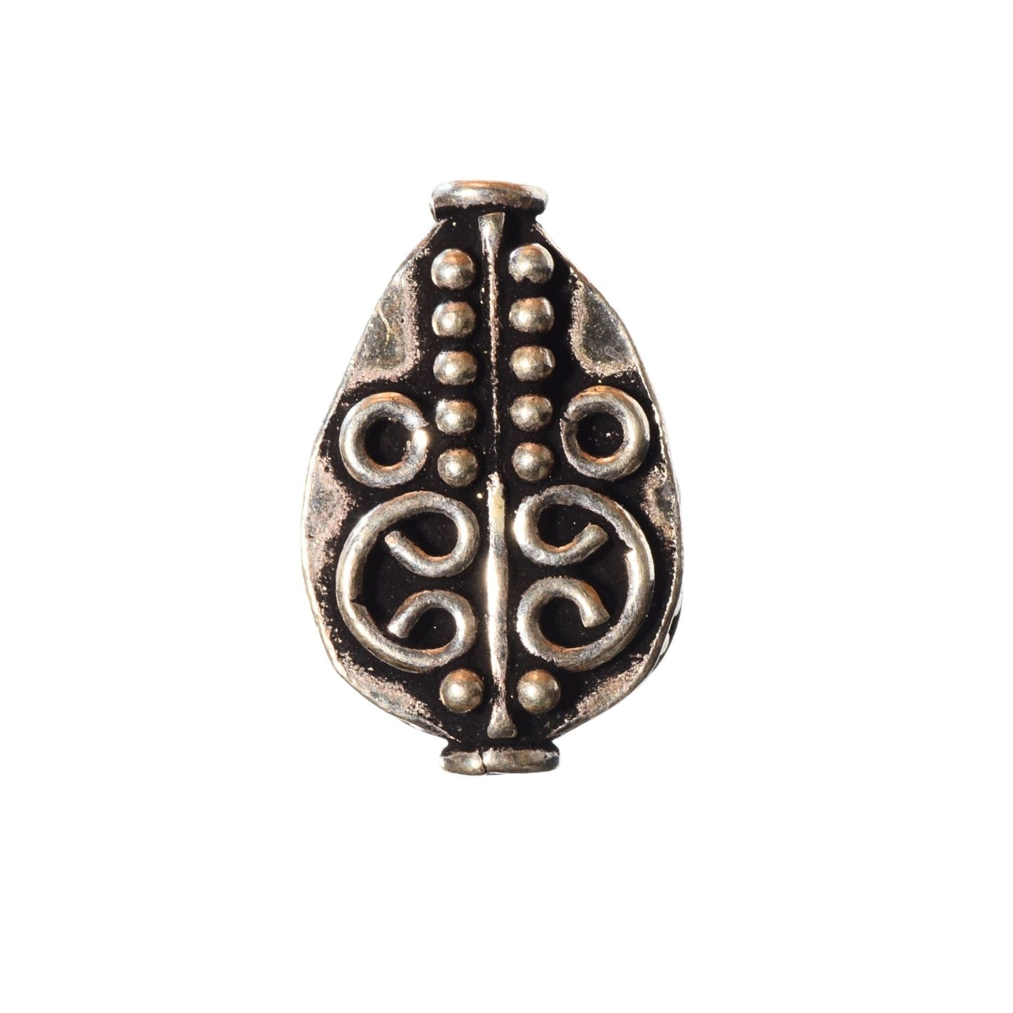 Sterling Silver Ornate Teardrop Bead – 19mm