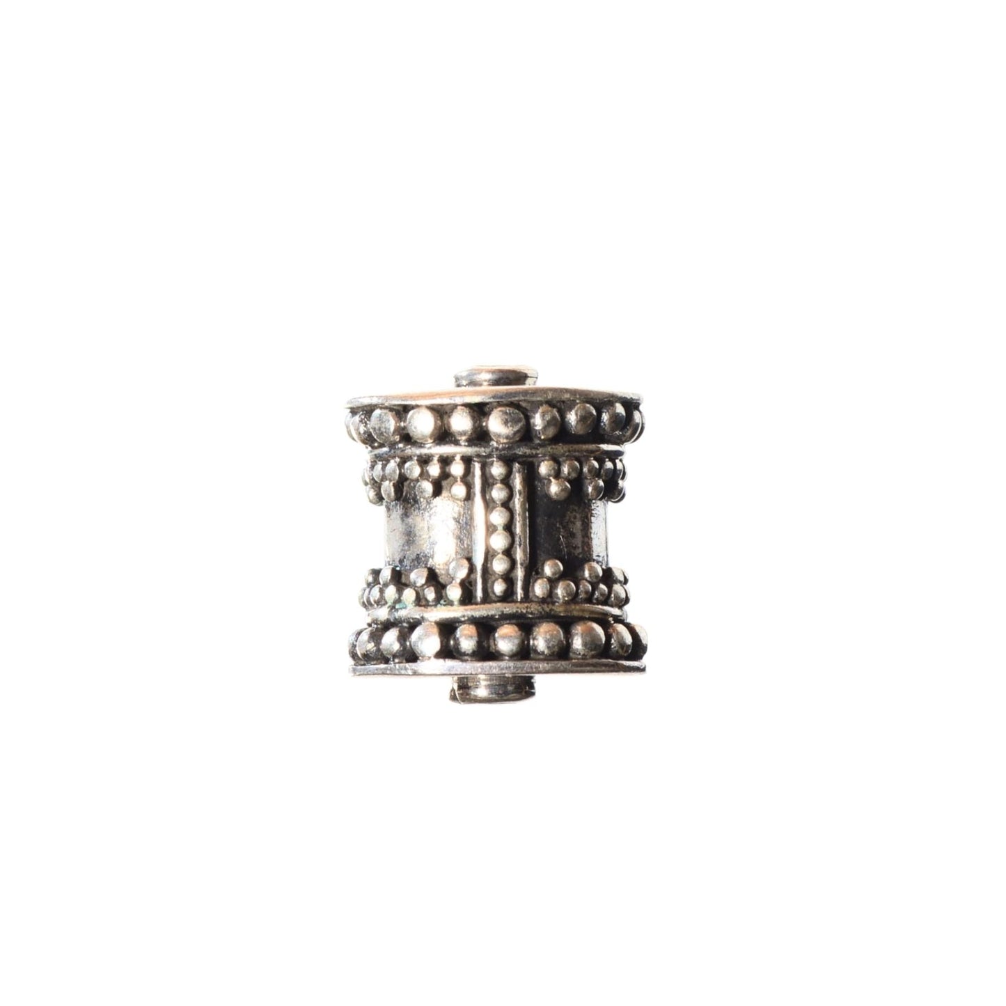 Sterling Silver Ornate Barrel Spacer Bead – 10mm