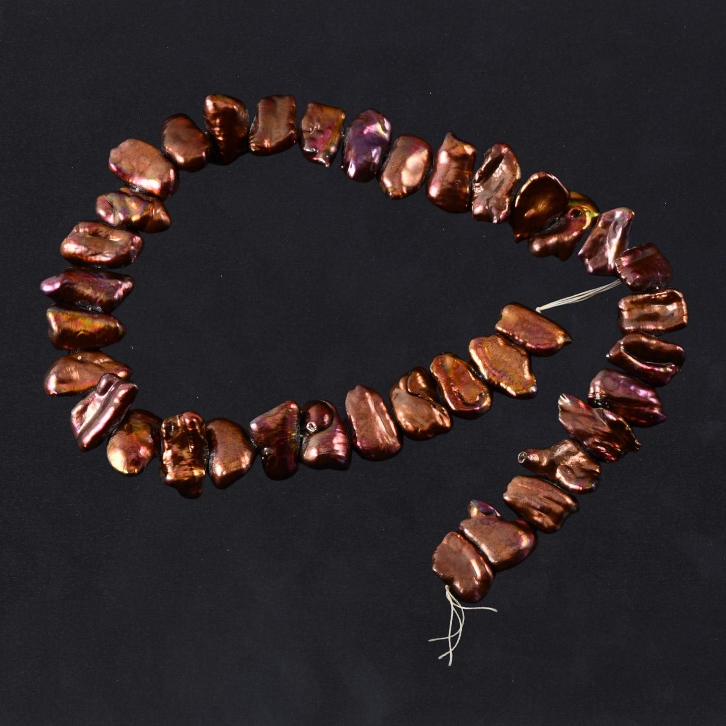 Bronze Freshwater Pearl Nugget Beads – Large 17mm – Full Strand