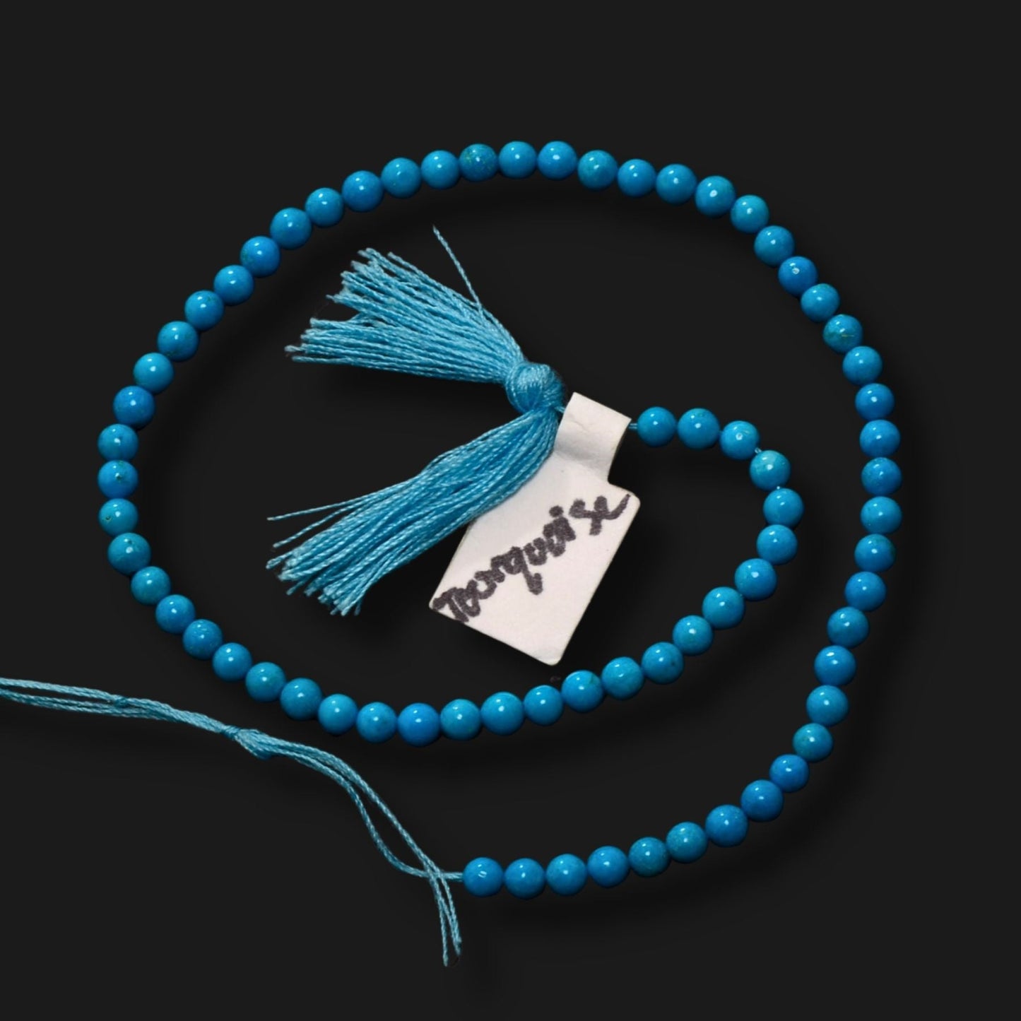 Turquoise Round Beads – 3mm – Treatment Unknown – Full Strand