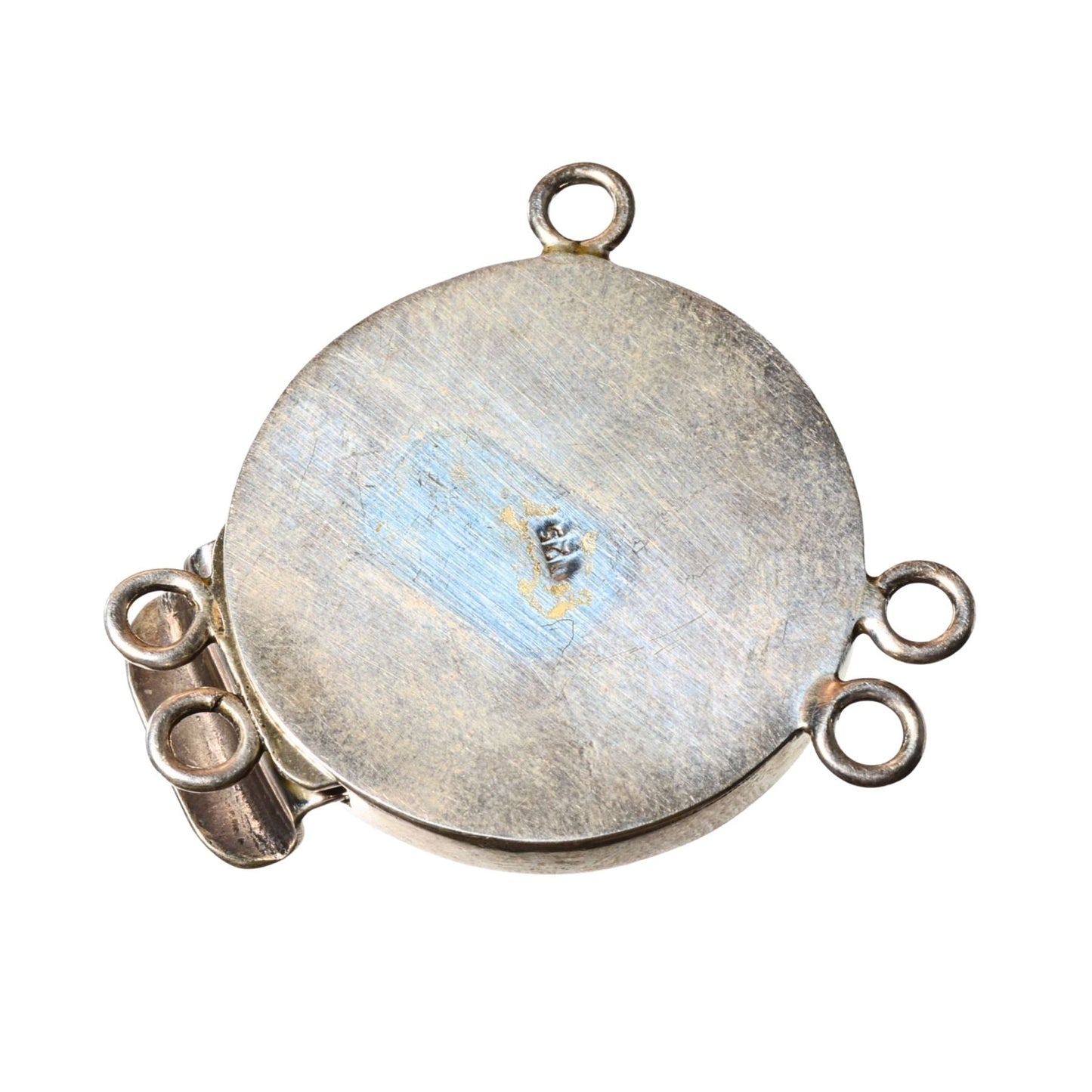 Sterling Silver Floral Glass Box Clasp – Ornate Multi-Strand Connector (.925)